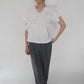 White Ruffle Top