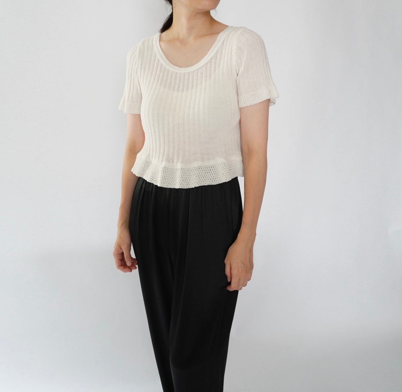 90s Ribbed Top Made in Italy