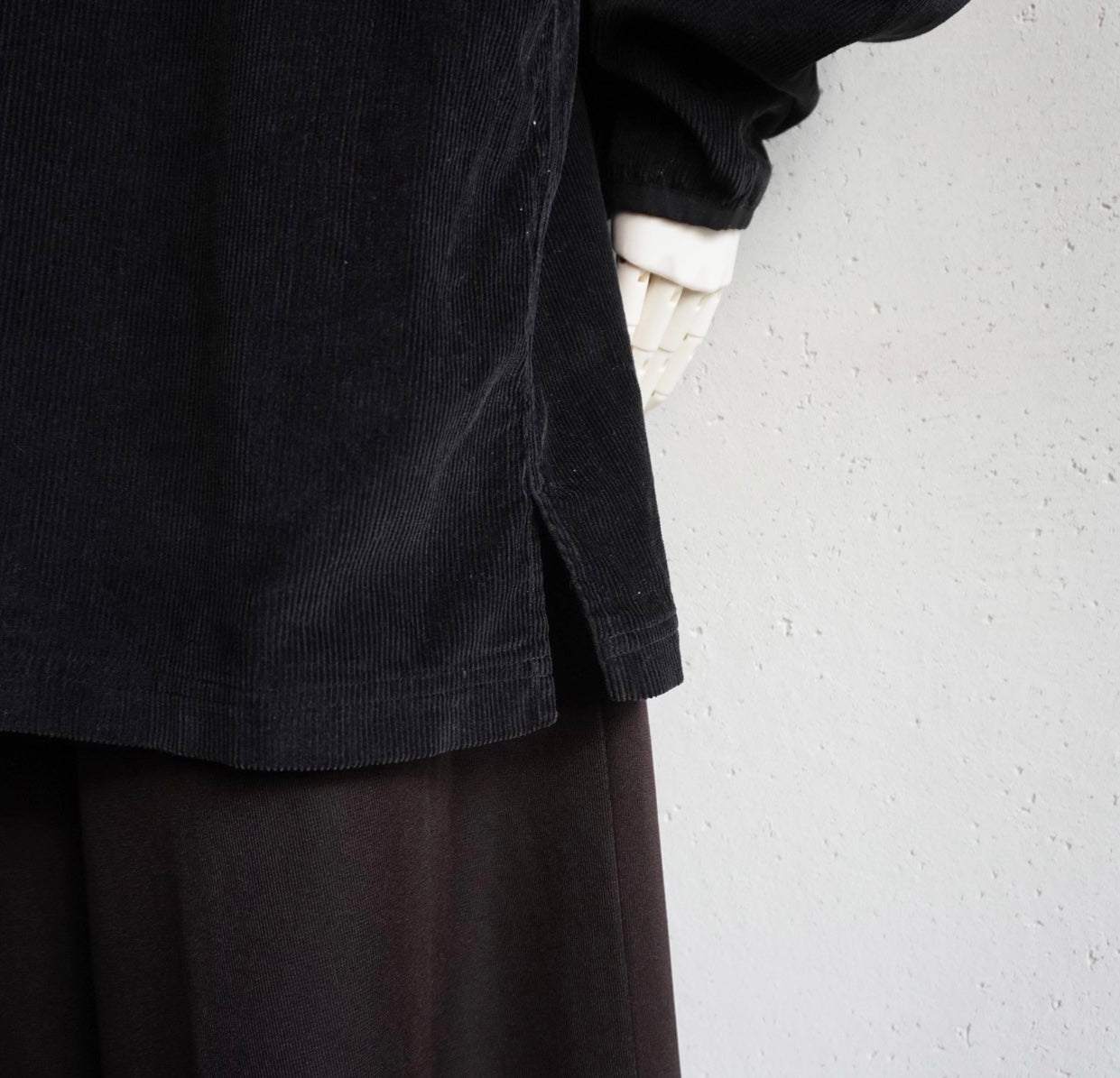 90s Half Zip Corduroy Top