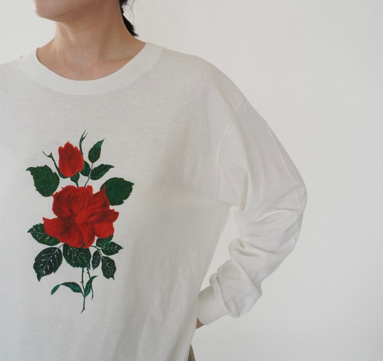 90s Printed Long T-shirt Made in USA