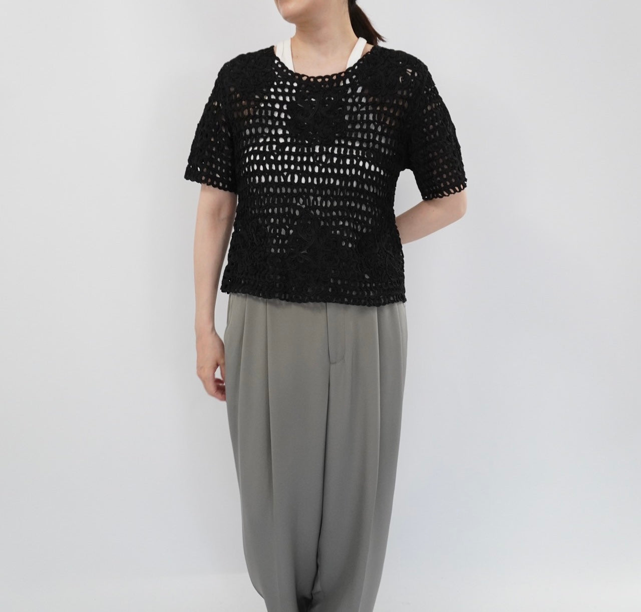 90s Cord Lace Top