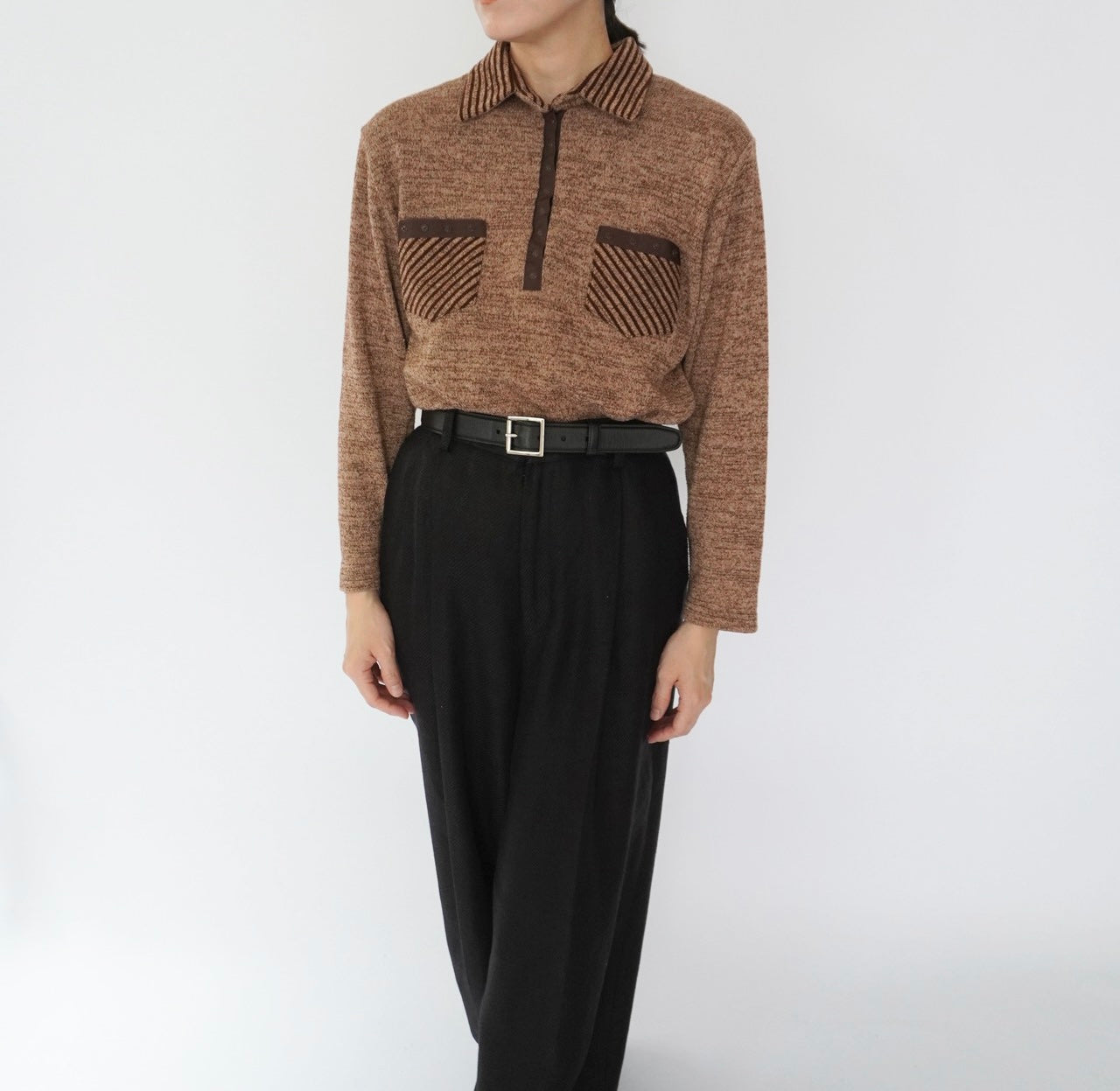 90s Brown Design Top