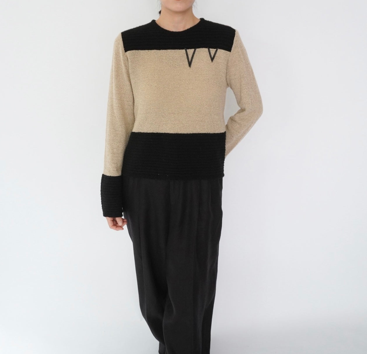 90s Two Tone Design Top