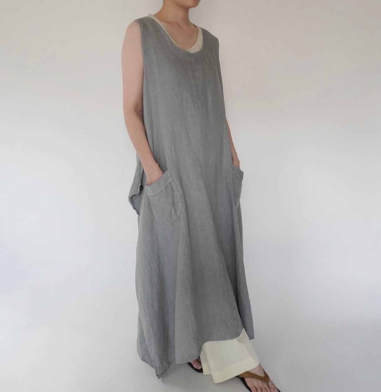 90s Linen  Maxi Dress Made in Italy