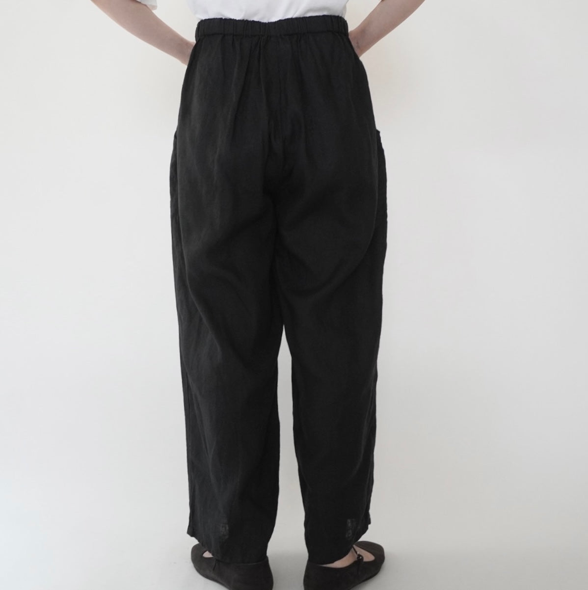 90s "FLAX"  Linen Wide Pants