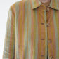 90s "harve benard" Striped Linen Shirt,Jacket