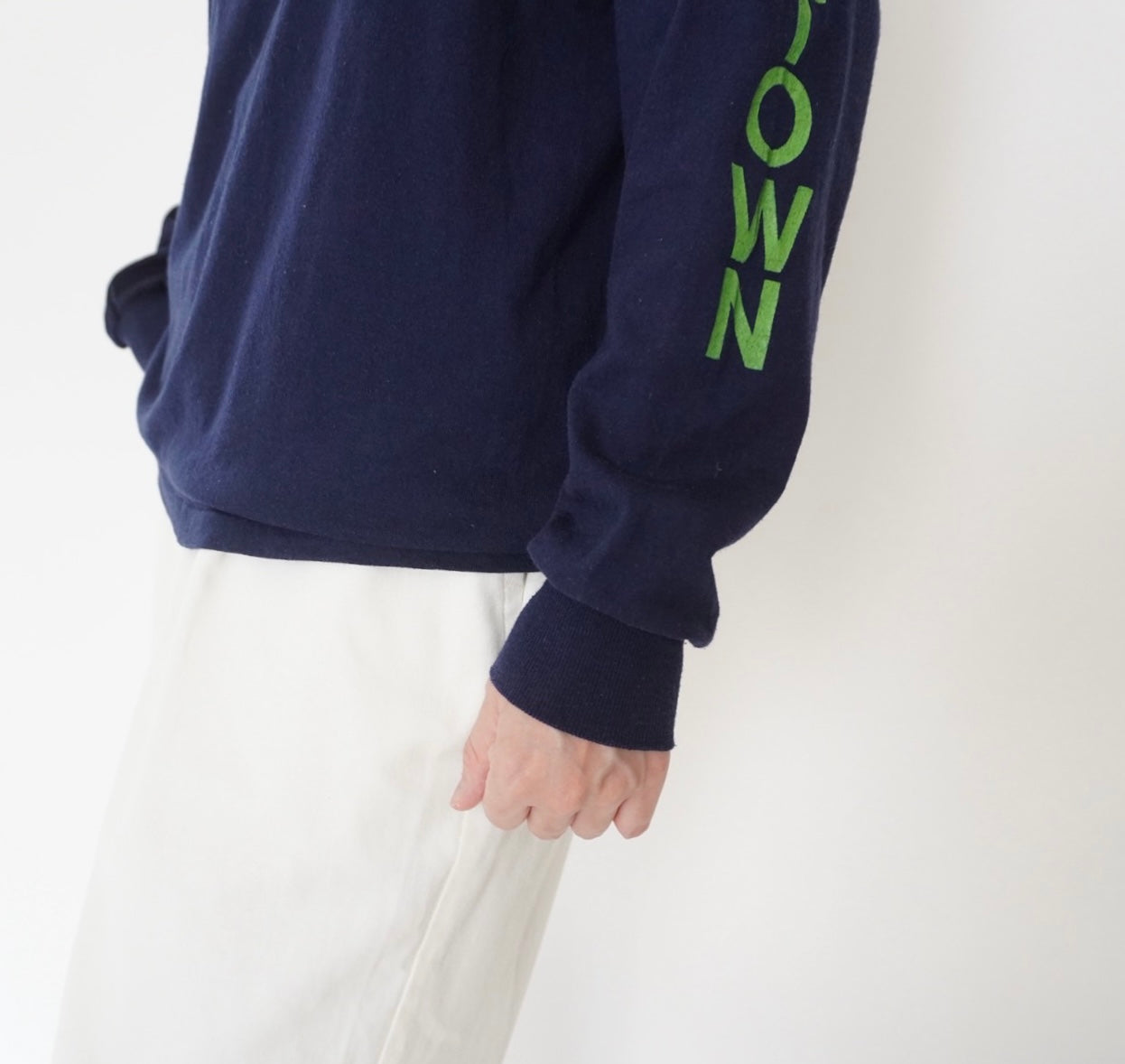 80s Printed Long T-shirt Made in USA