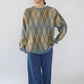 80s Argyle Mohair Knit Made in Italy