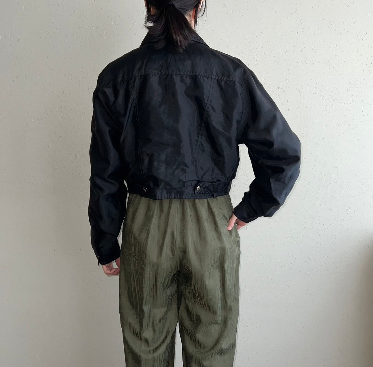 90s Black Zipped  Jacket