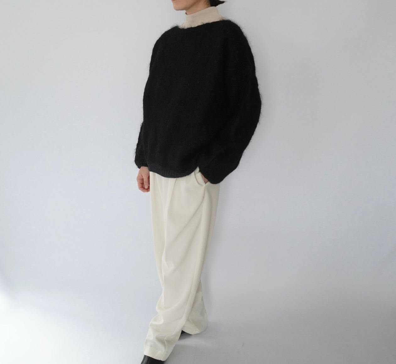 80s Black Mohair Knit