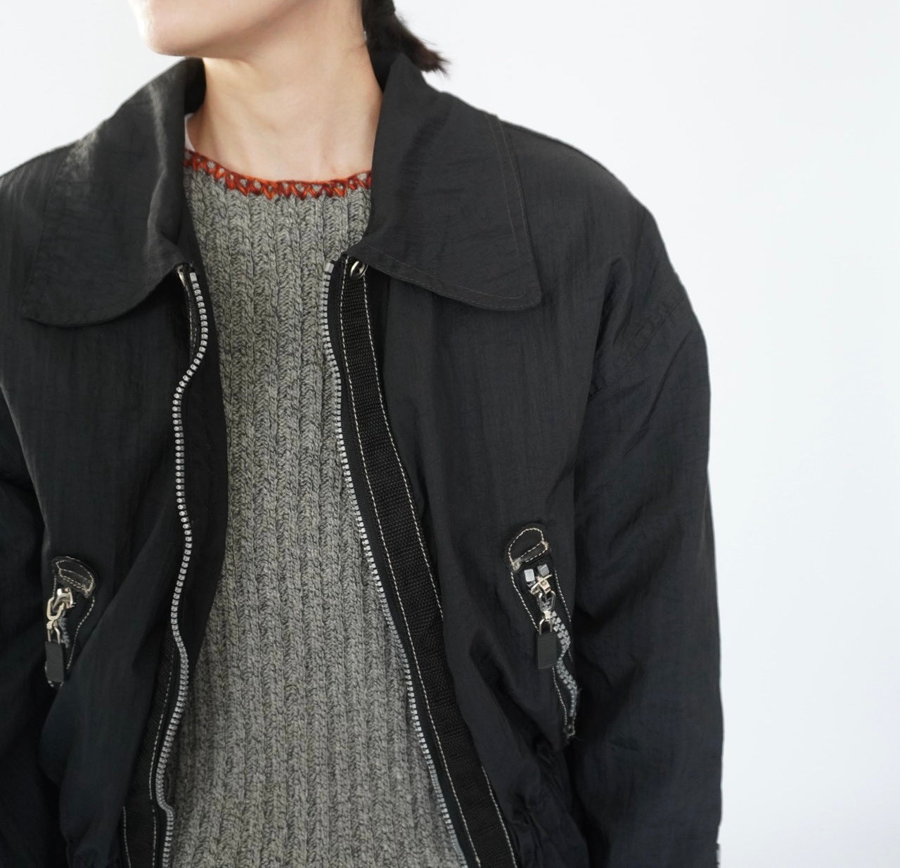 90s "Brandon Thomas" Black Design Jacket