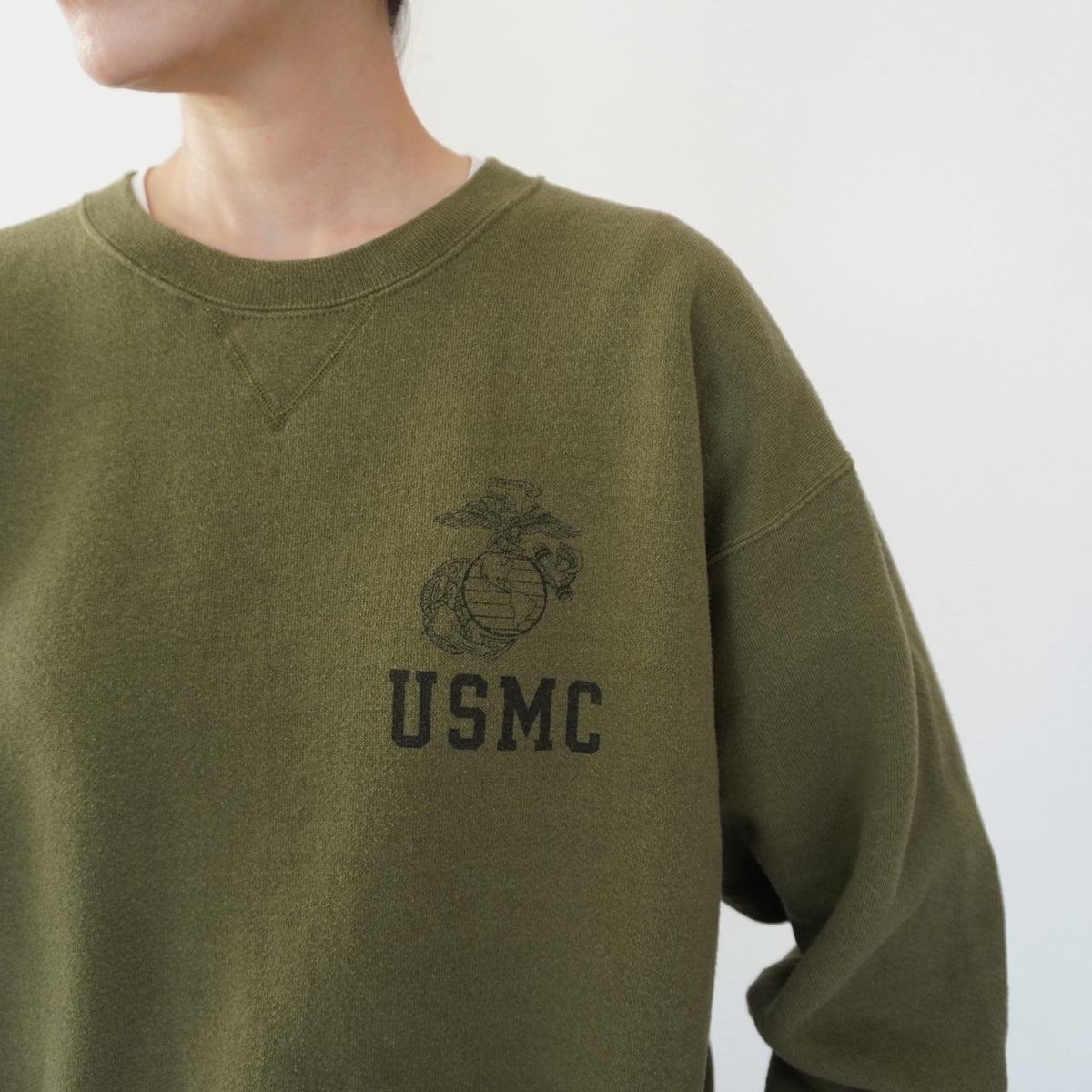 90s"USMC" Printed Sweater Made in USA