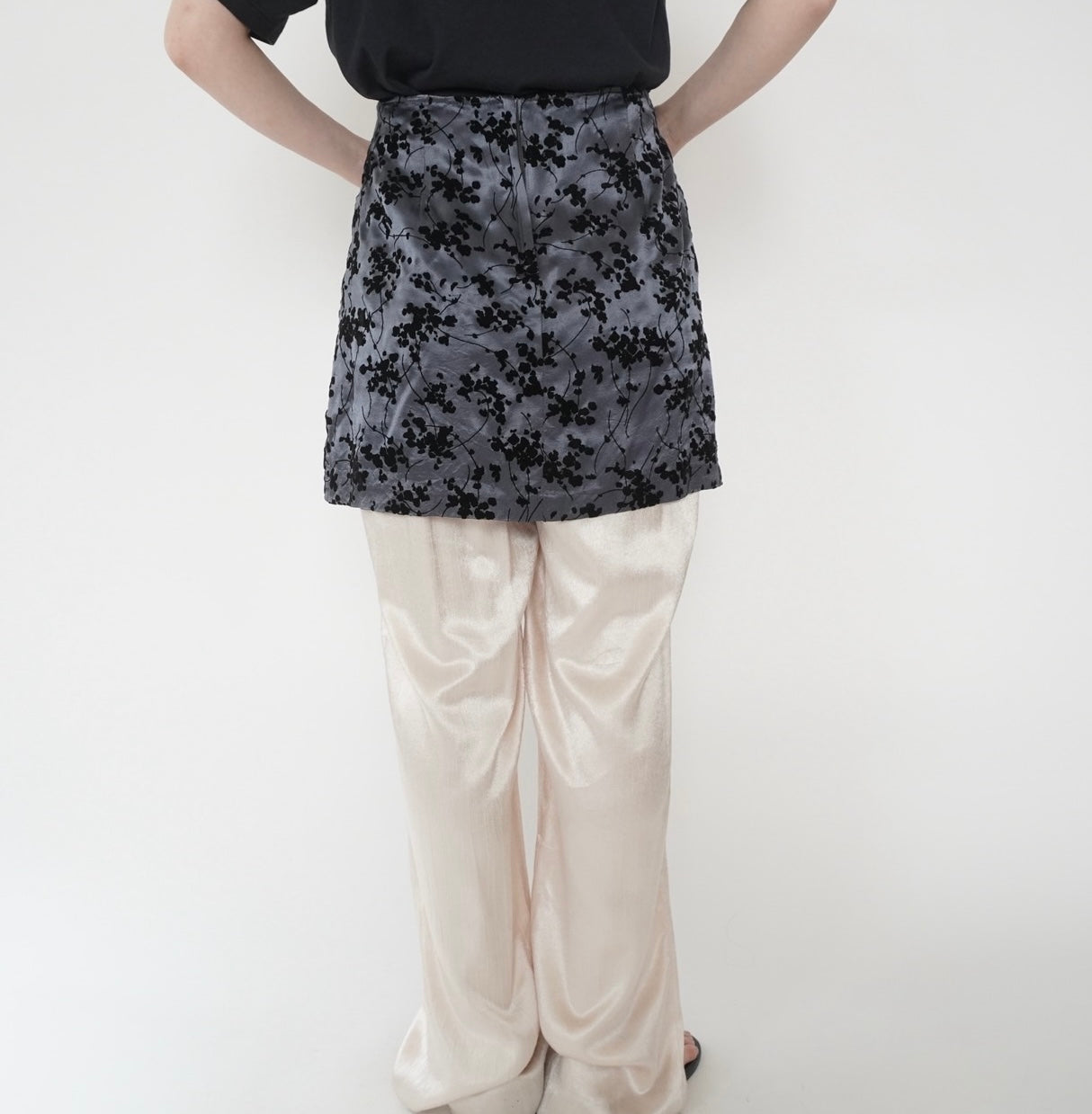 90s Flocky Pattern Skirt  Made in USA