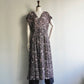 80s Printed Maxi Dress Made in USA