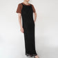 90s Lace Design Black Dress Made in USA