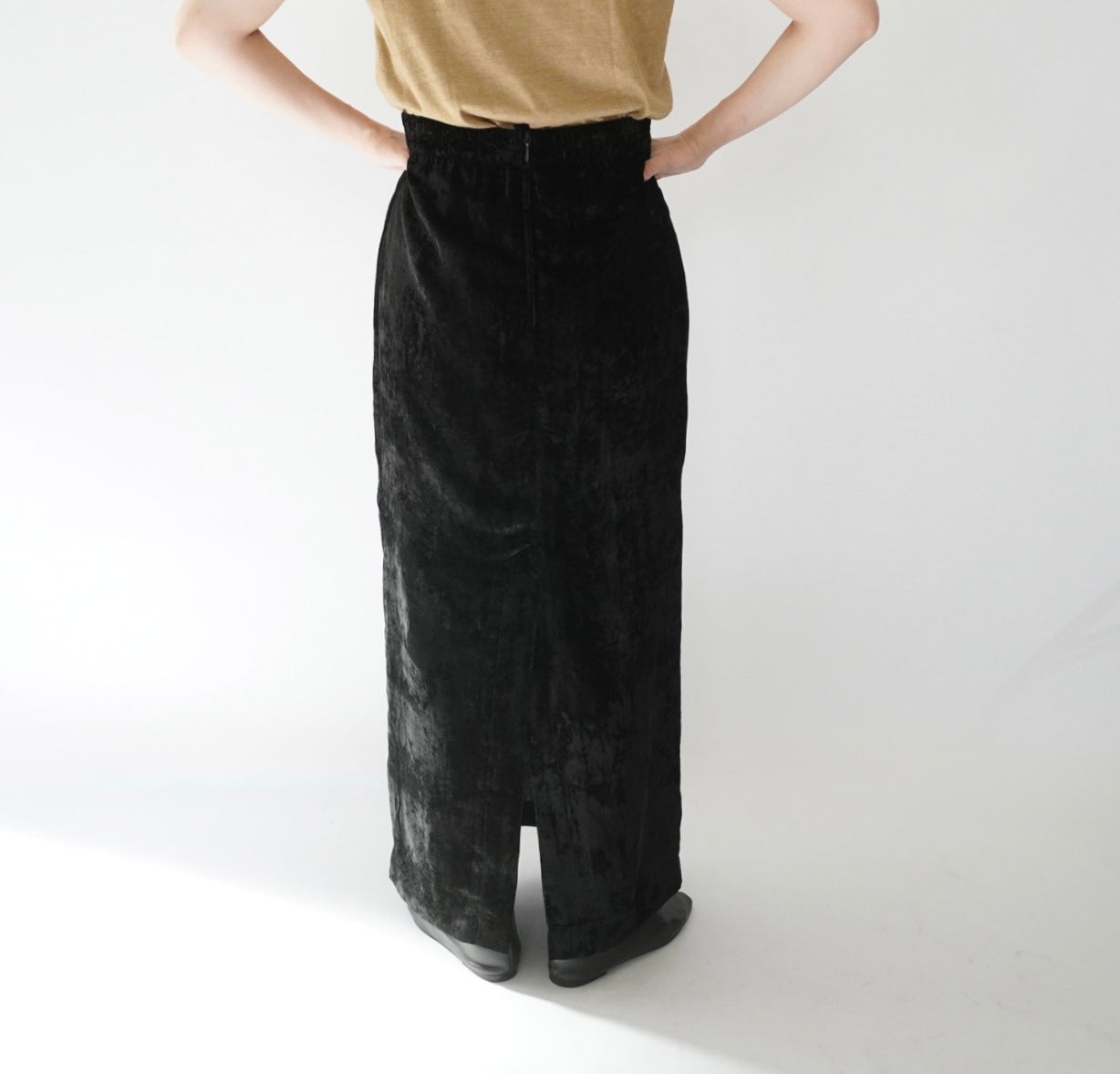 80s  Velour Maxi Skirt