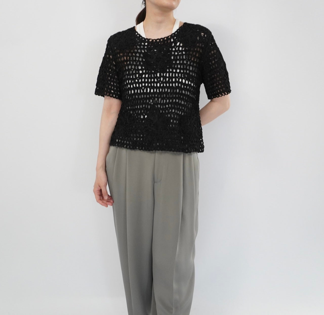 90s Cord Lace Top