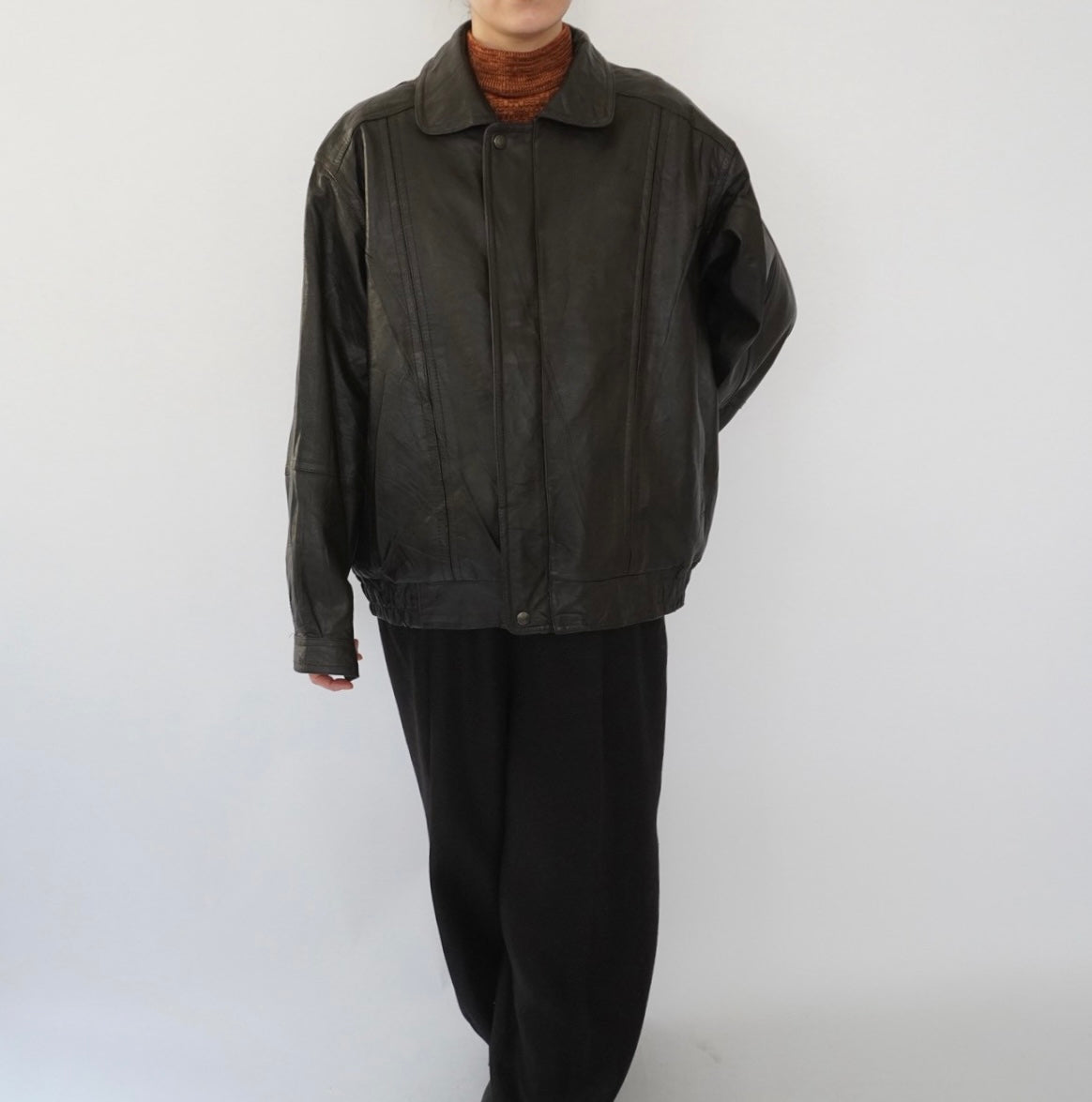 90s Leather Jacket Made in France