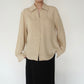 90s Beige Silk Shirt
