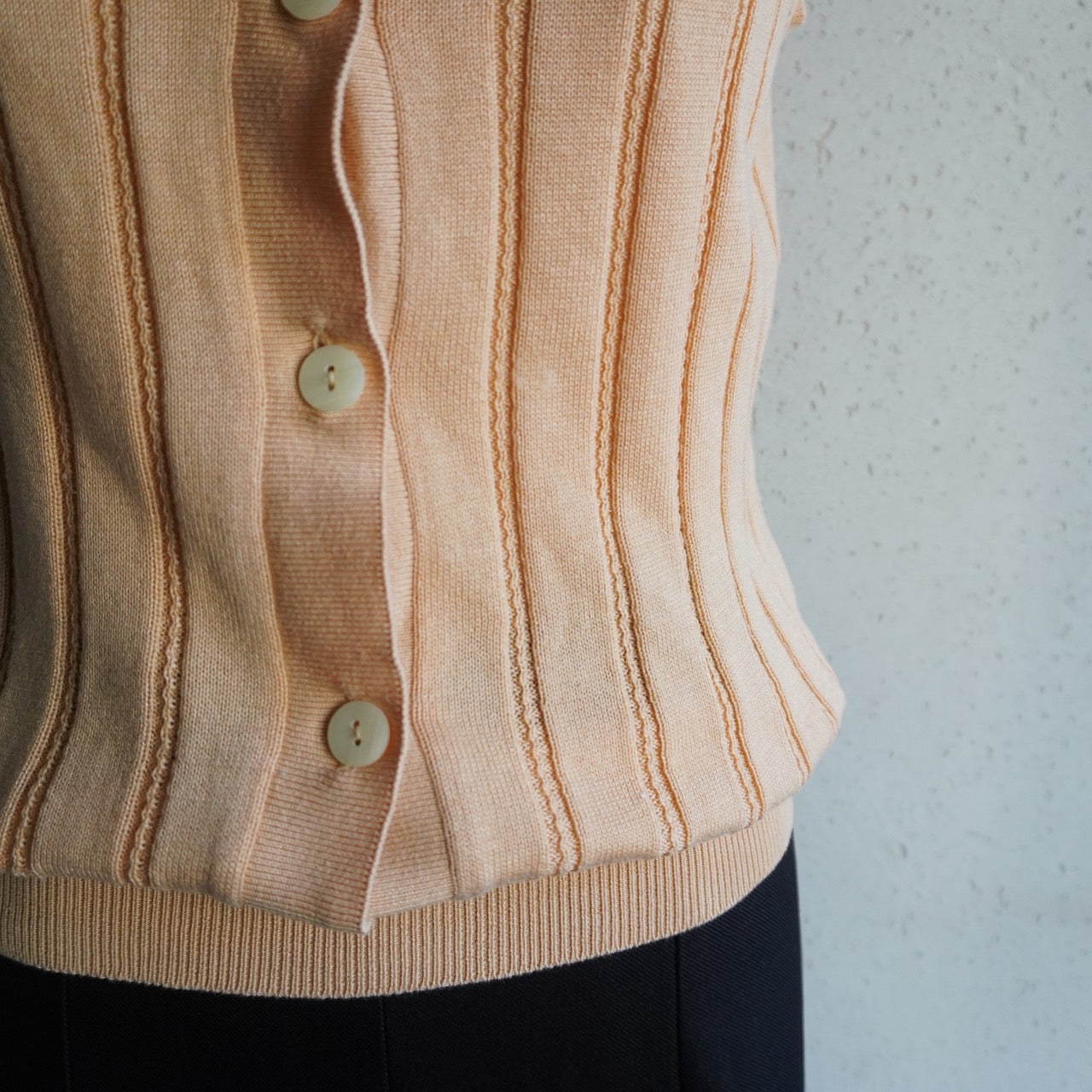 90s Sleeveless Ribbed Top Made in Italy