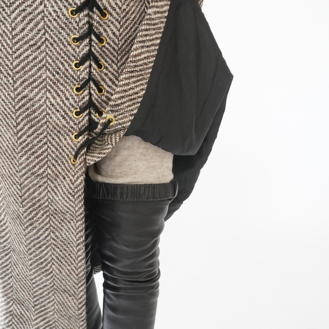 60s,70s "TRAINA BOUTIQUE" Lace Up Design Skirt