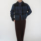 90s Plaid Fleece Zip Top Made in USA