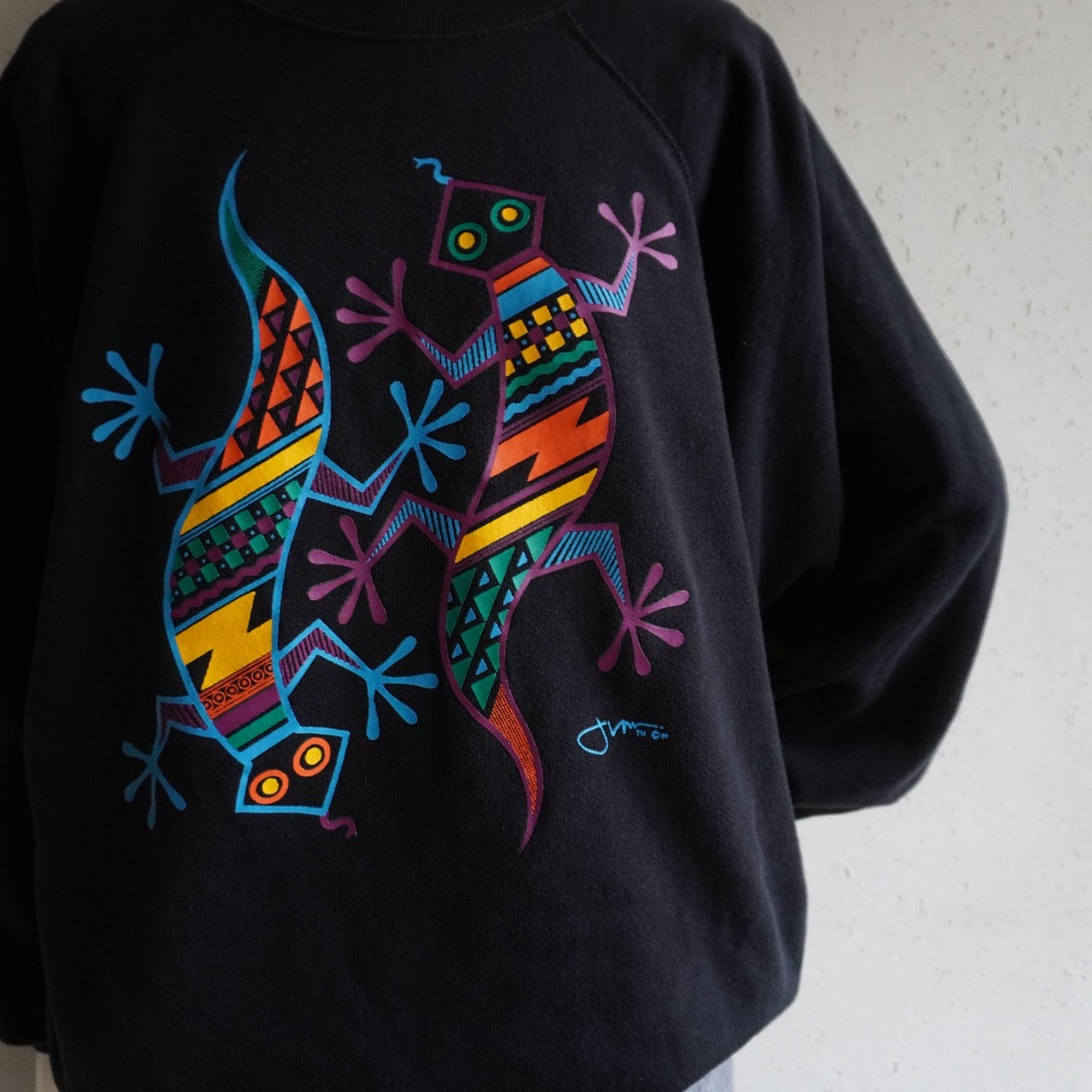 80s Printed Sweater Made in USA