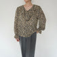 90s Flower Ruffle Blouse Made in USA