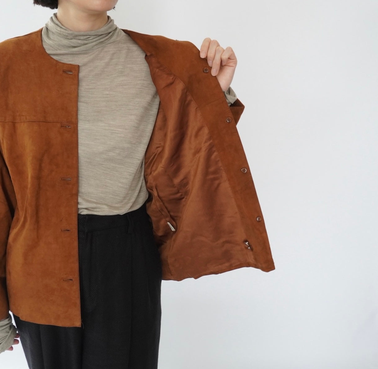 90s Suede Blouse, Jacket