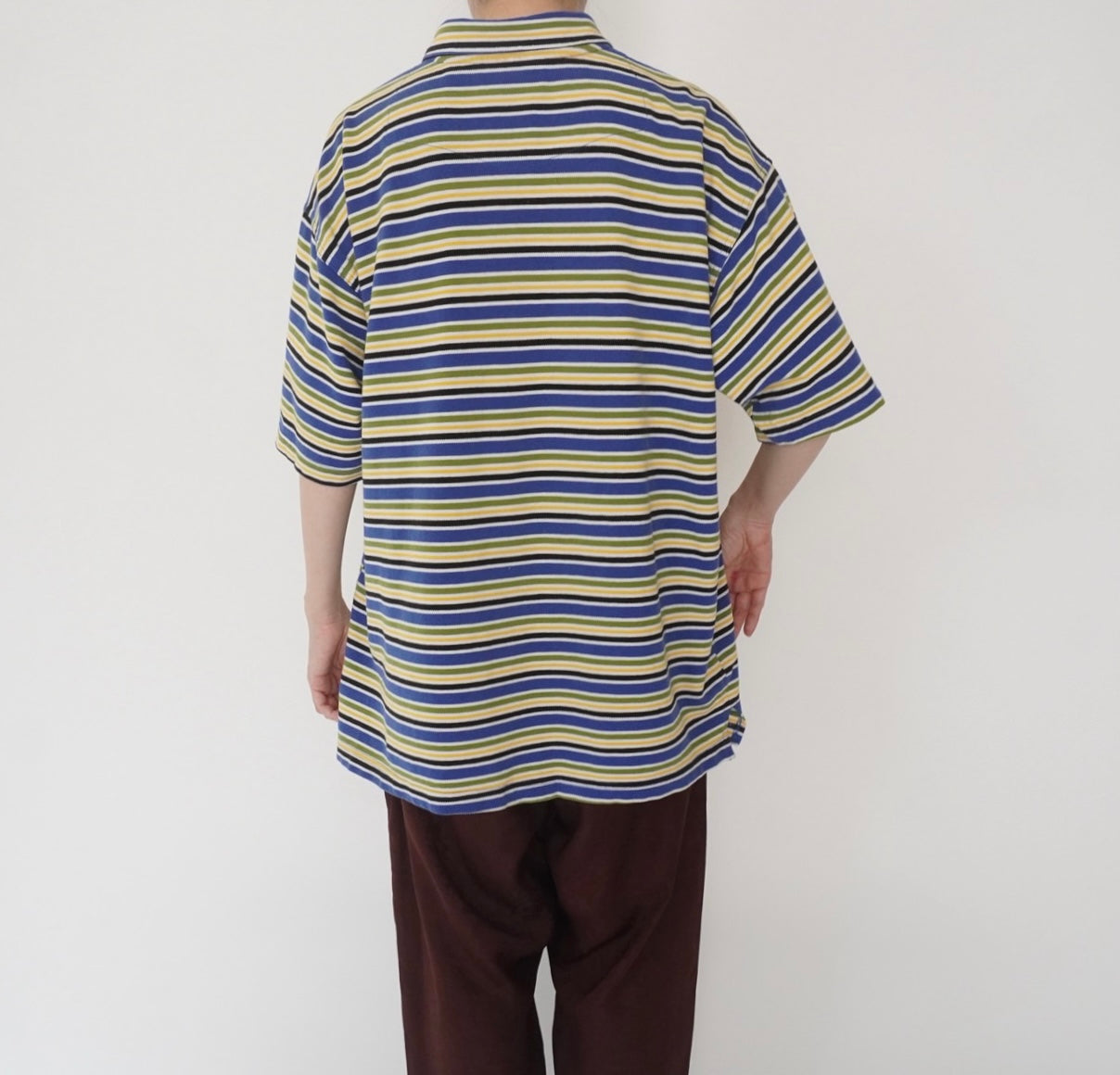90s Striped Zip Top
