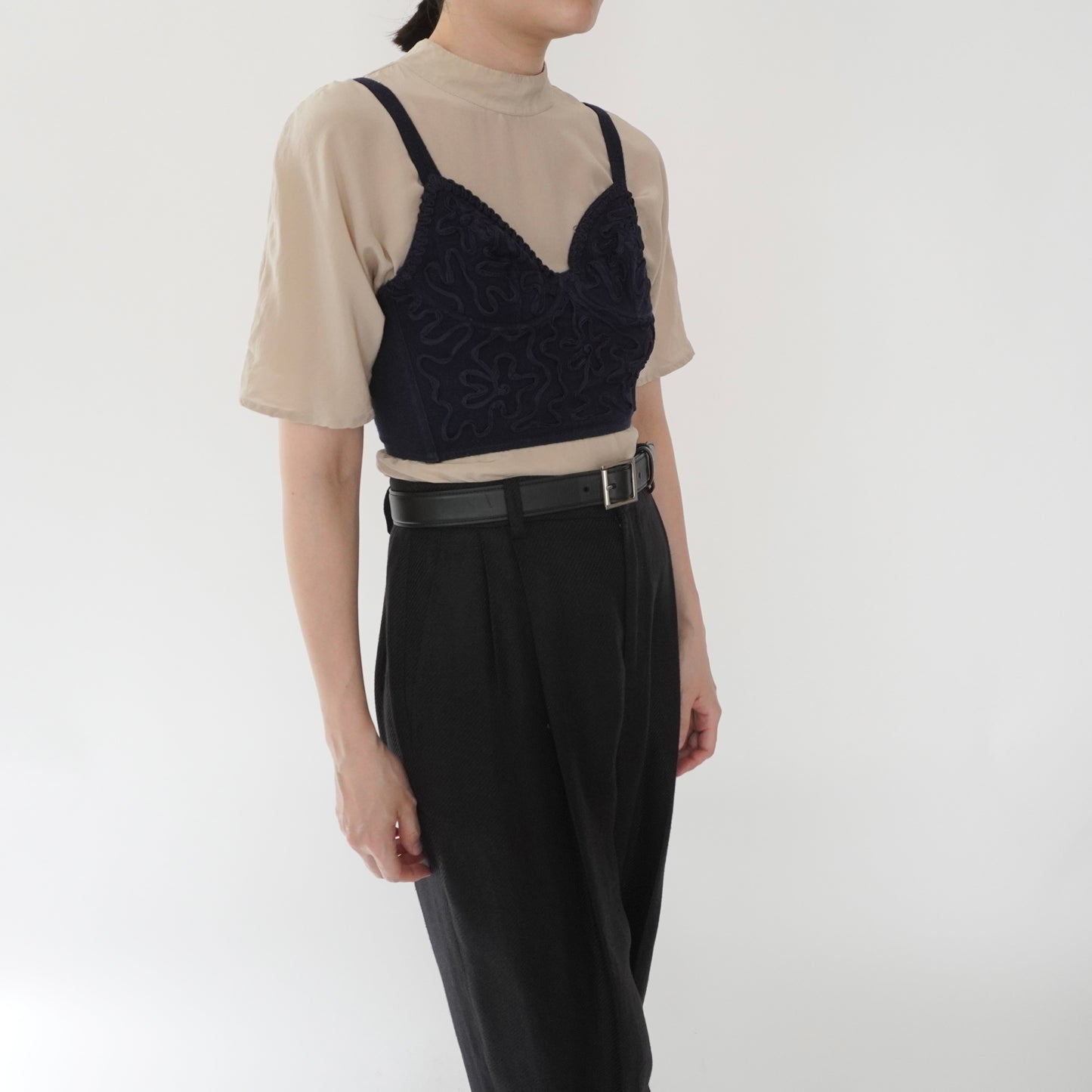 90s Embroidery Top Made in Italy