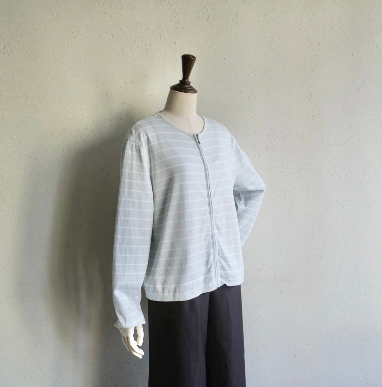 90s Striped Zip Top