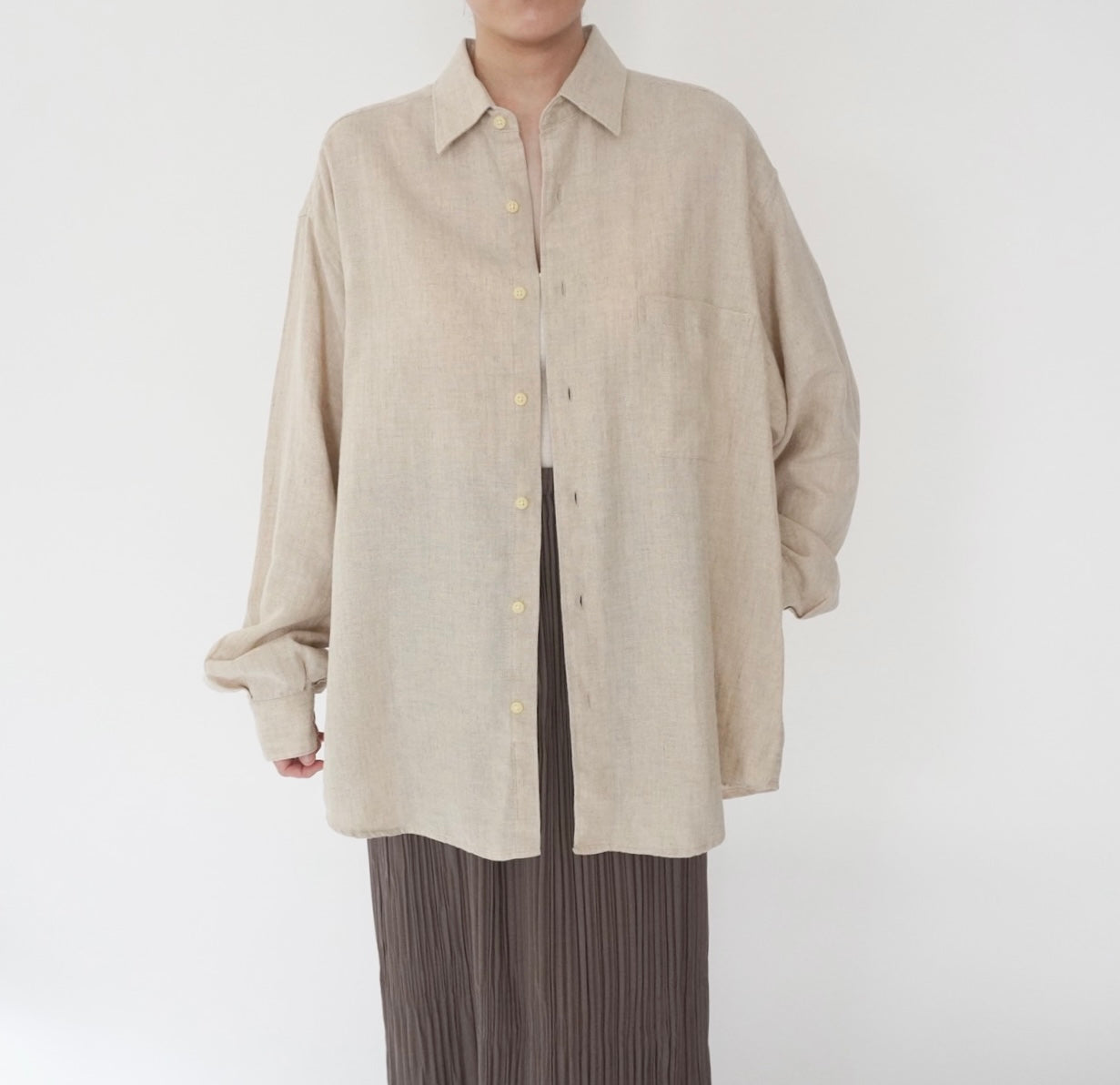 90s Cotton×Linen Shirt