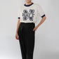 90s Printed Ringer T-shirt Made in USA