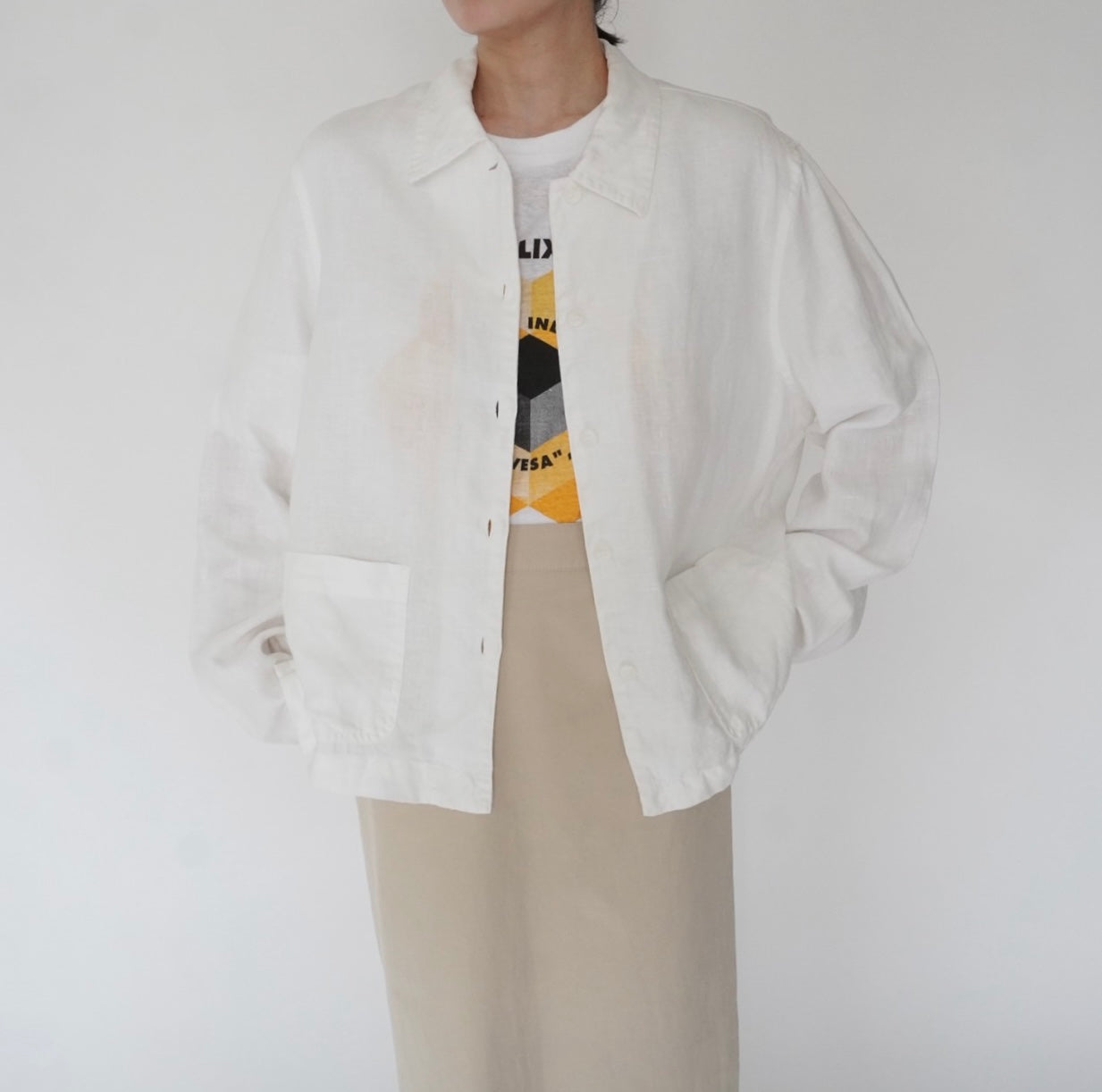 90s Linen Jacket Made in USA