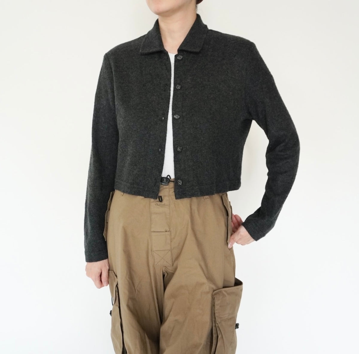90s C.Gray Cropped Shirt Made in USA