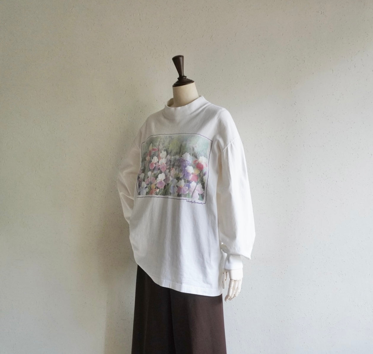 90s"Judy Buswell"  Printed Long Sleeves T-shirt Made in USA