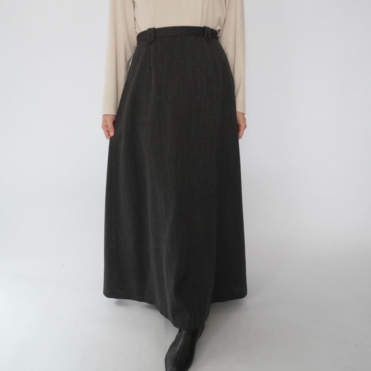 90s Wool Maxi Skirt
