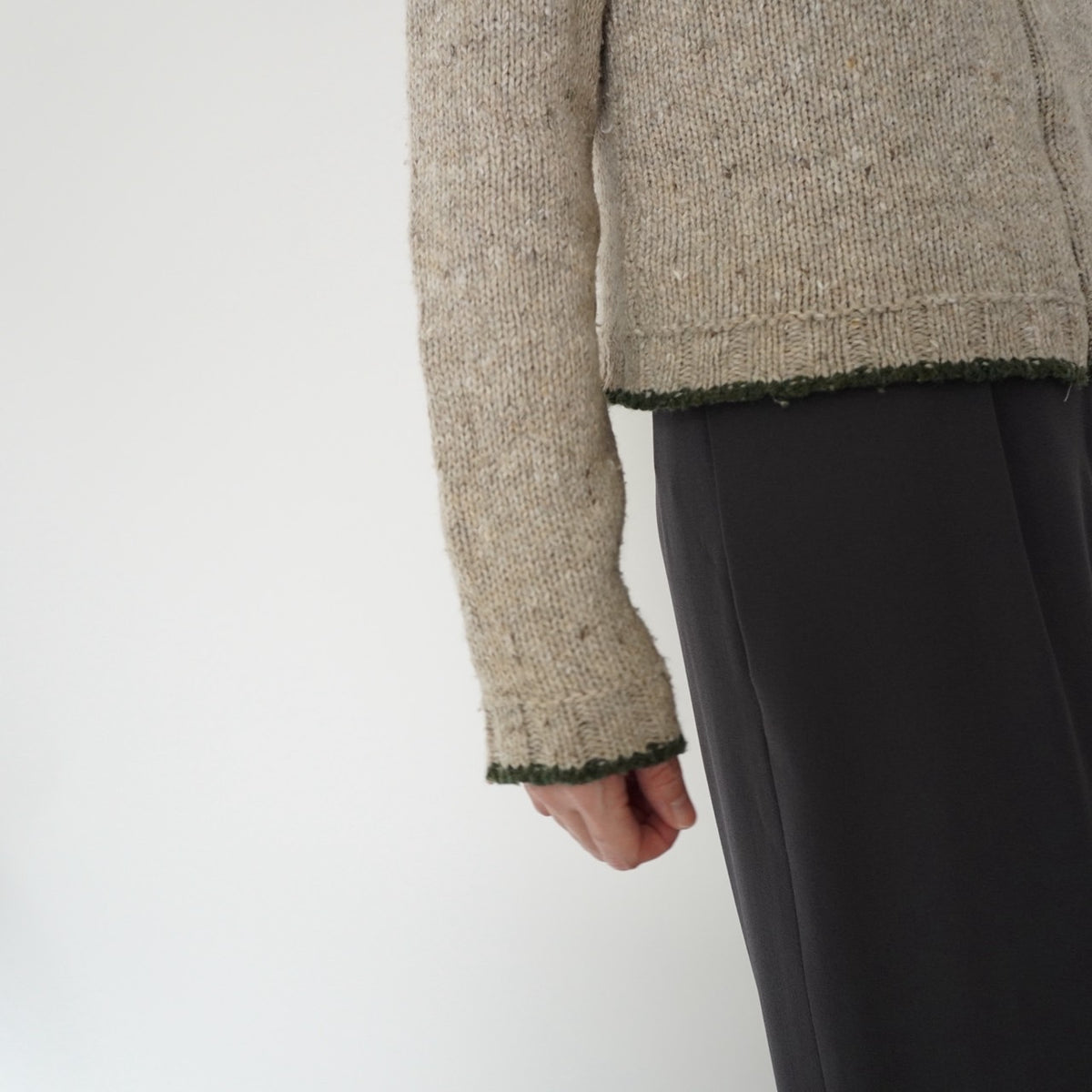 90s Pattern Zip Knit Made in USA