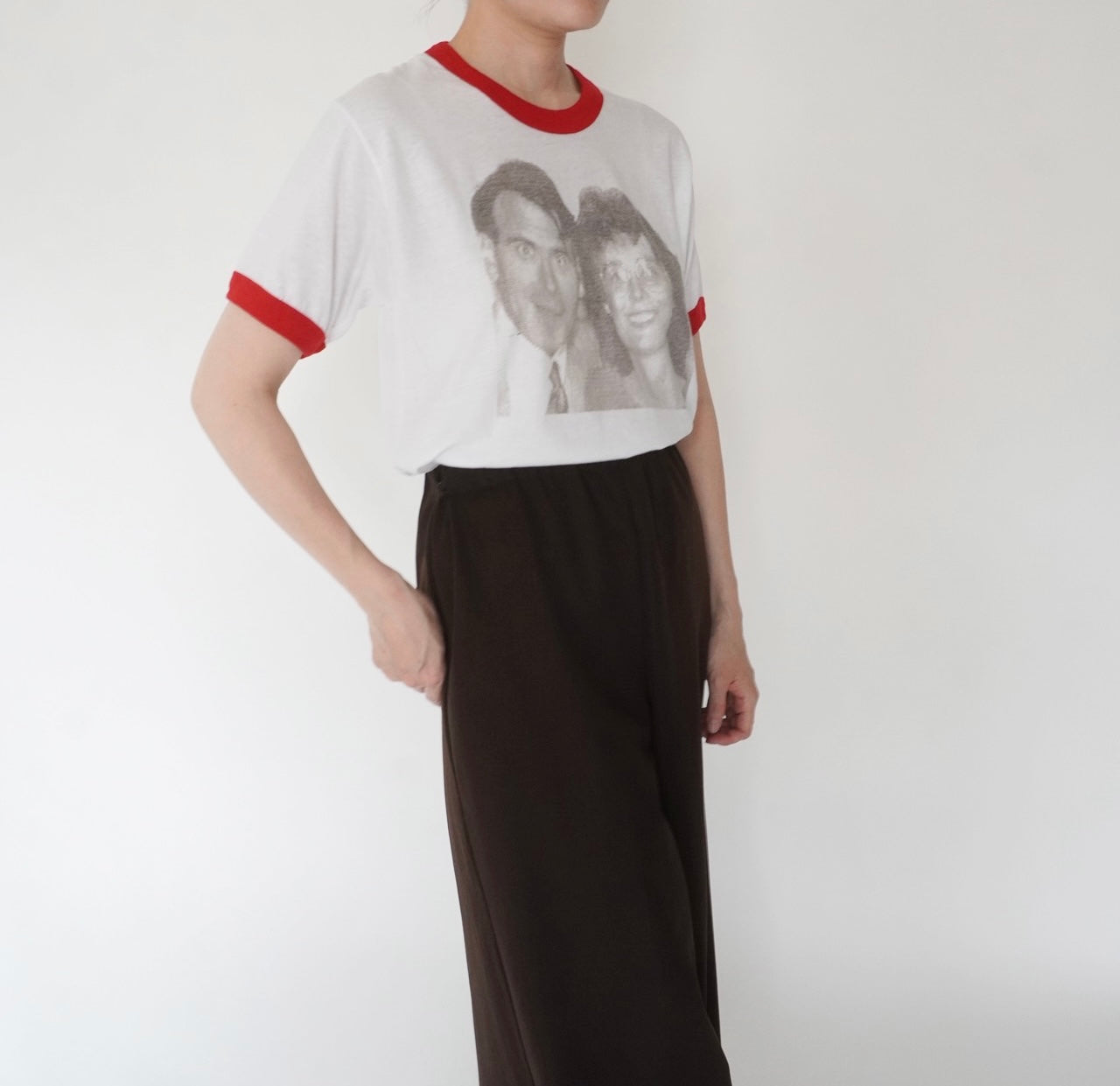 80s Photo Printed T-shirt Made in USA