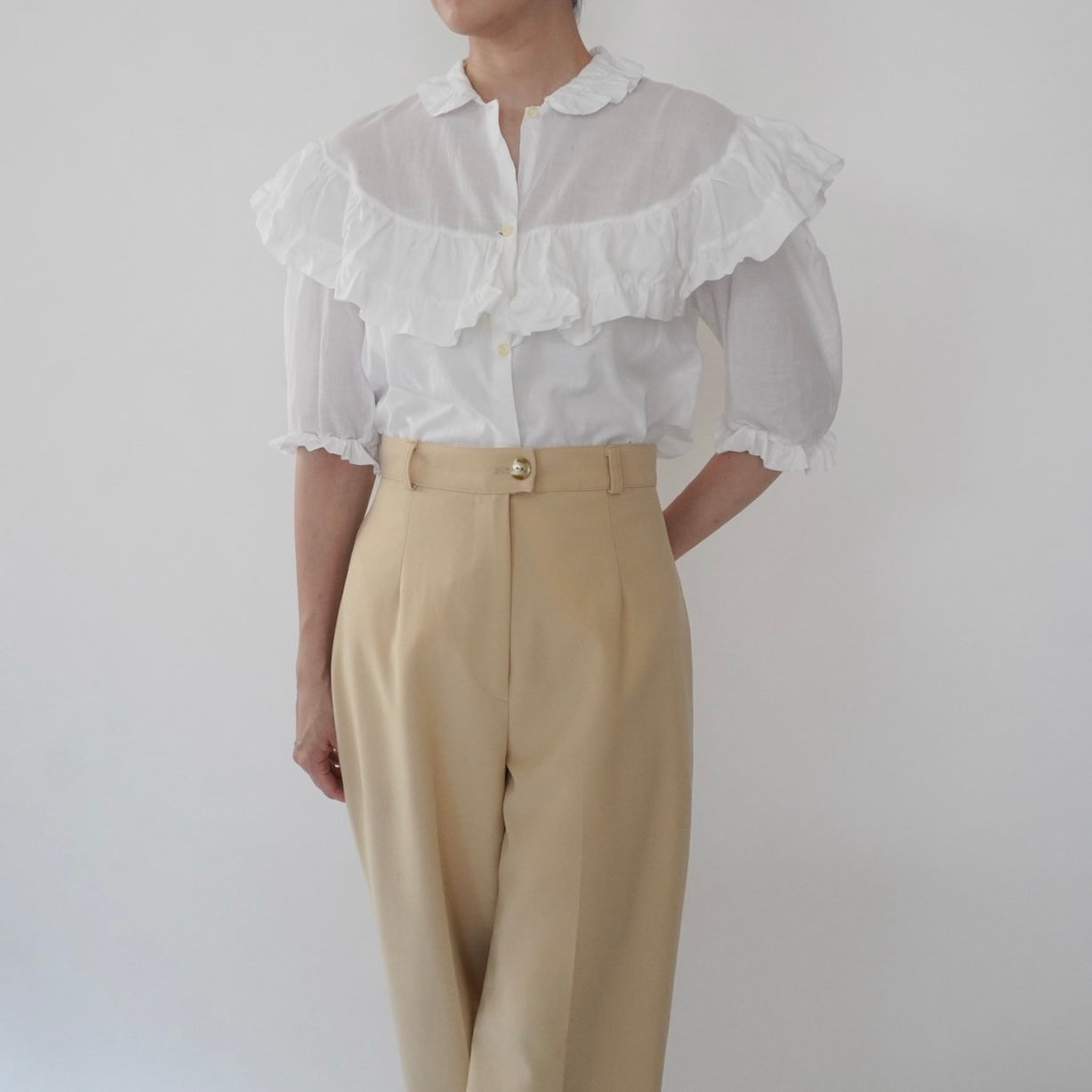 80s Ruffle Blouse