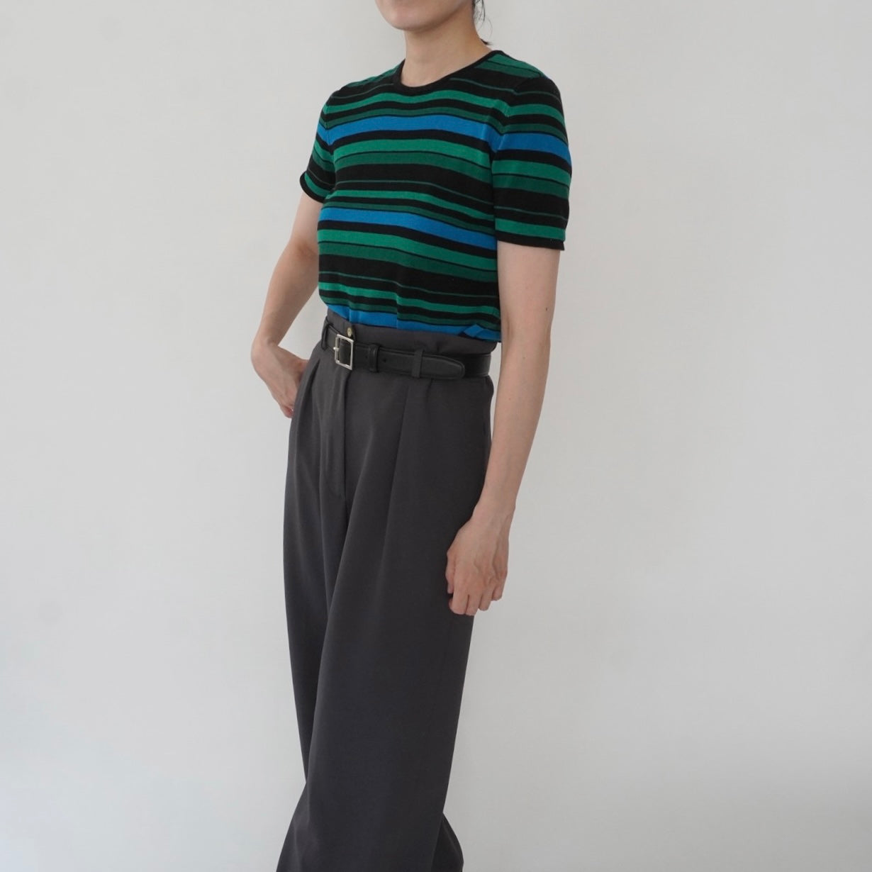 90s Silk Striped Top