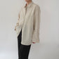 90s Beige Linen Shirt