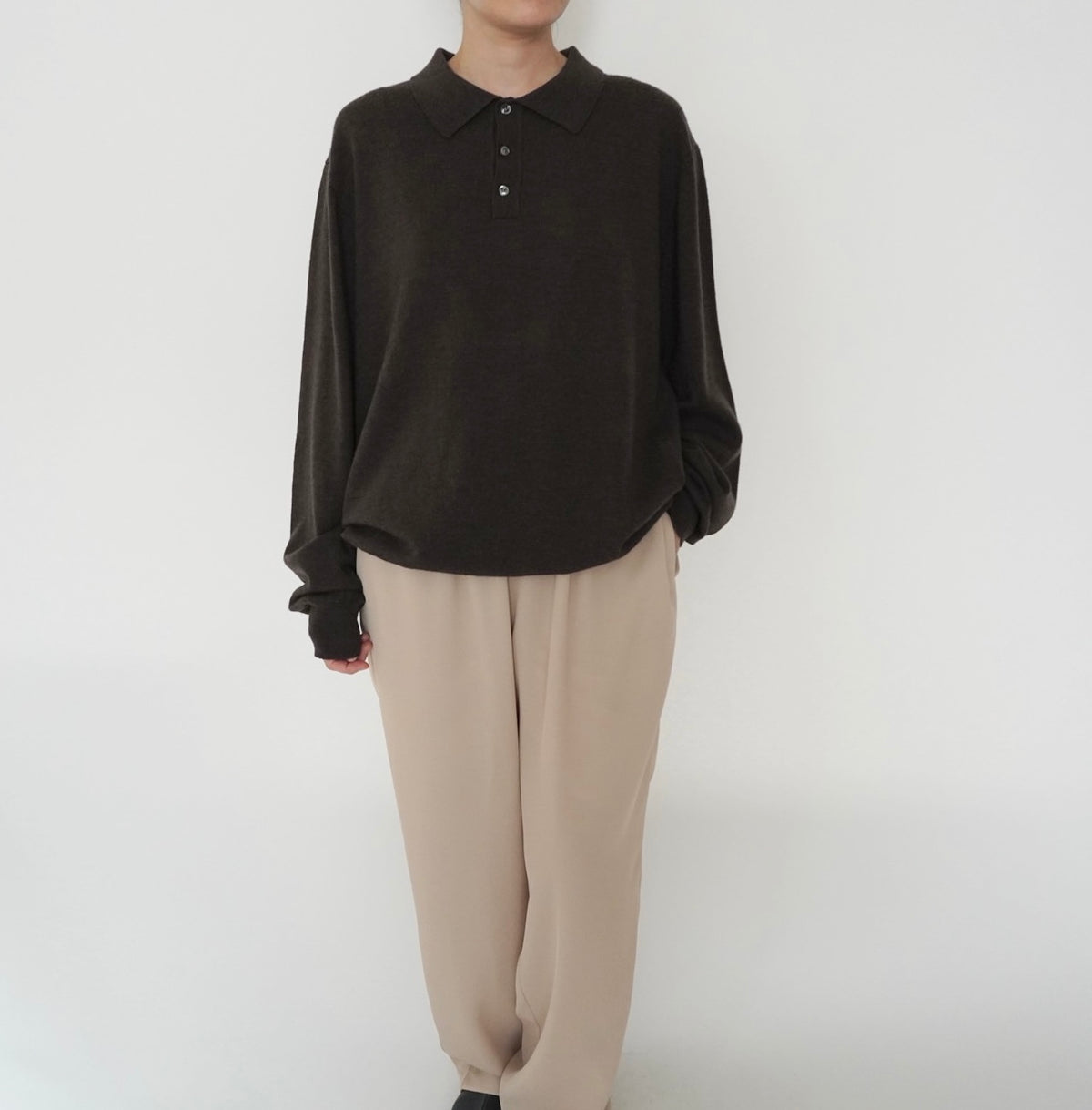 Brown Knit Top
