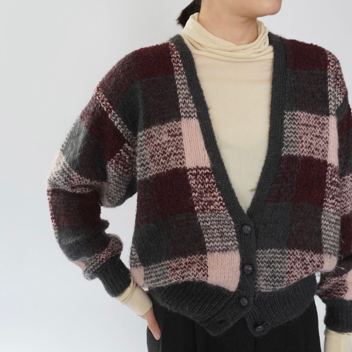 90s Pattern Mohair Cardigan