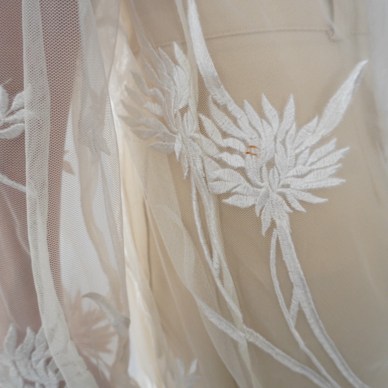 90s Embroidery Sheer Shirt