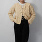 90s Wool Design Knit Cardigan Made in Ireland