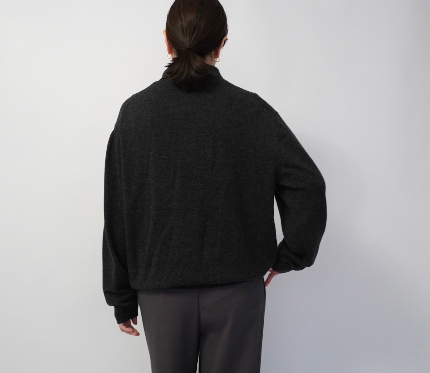 C.gray Merino Wool Knit