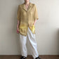 90s EURO  Sheer Printed Blouse