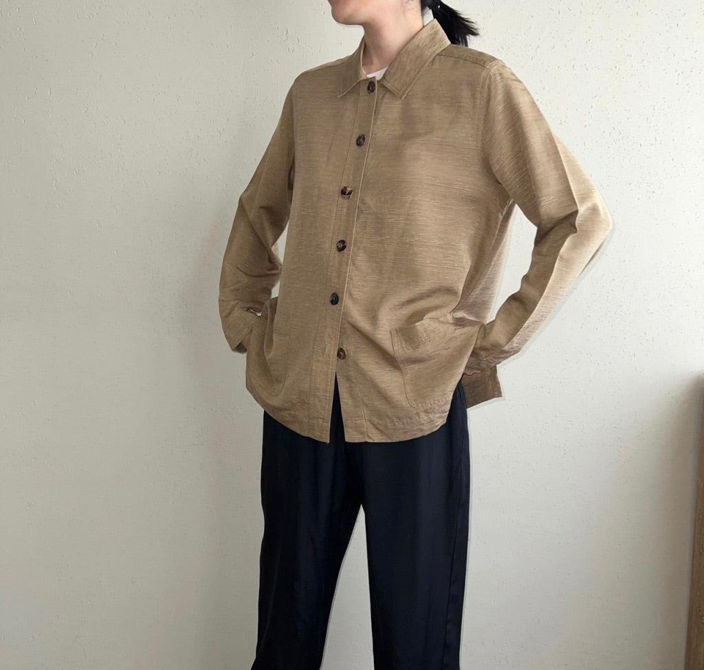 90s  Silk Shirt Jacket
